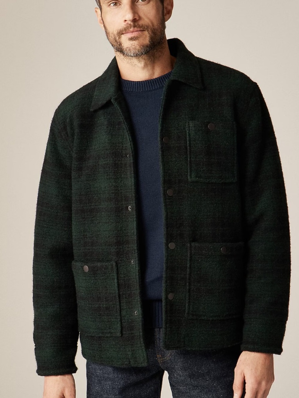 J crew Wool-blend sherpa fleece coverall jacket